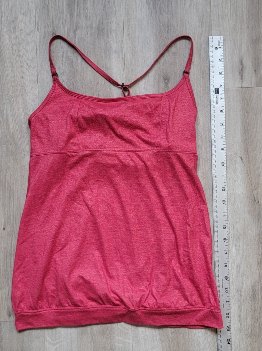 Lolë Heather Pink Quick Dry Active Tank Top Built-In Shelf Bra S